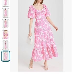 English Factory Combo Floral Bow Tie Maxi -  Pink